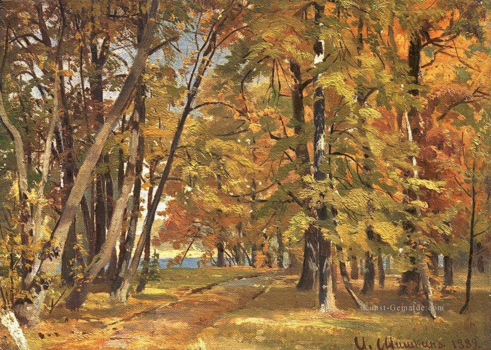 Frühherbst 1889 klassische Landschaft Ivan Ivanovich Wald Ölgemälde